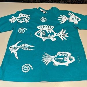 LA Express fish decor T-shirt
